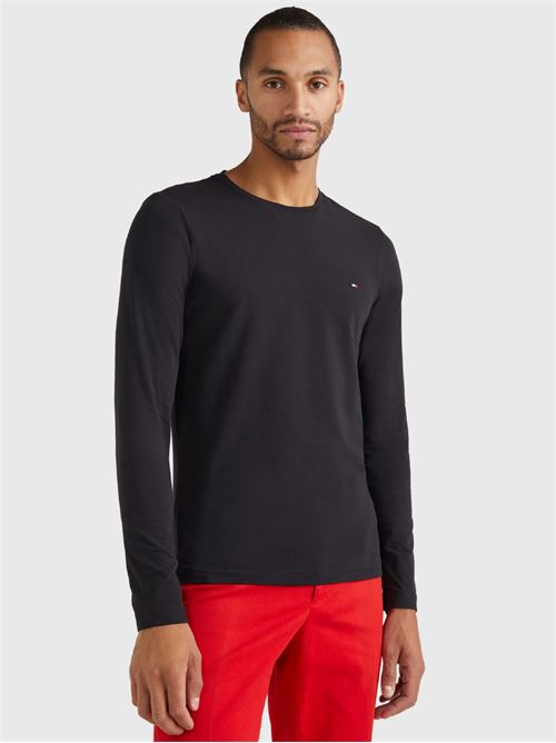 stretch slim fit long sleeve tee Tommy Hilfiger | MW0MW10804BDS.BDS